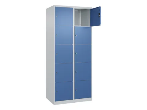 lockerkast,HxBxD 1850x800x500mm,2x5vakken,vak B 400mm,cil.-slot