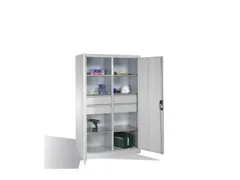 werkplaatskast,HxBxD 1950x1200x500mm,romp RAL7035,front RAL7035