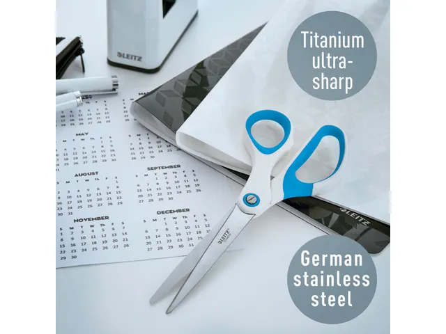 Ciseaux Leitz WOW 205mm titane bleu
