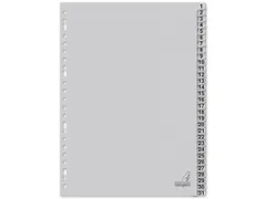 Tabblad ECO Kangaro A4 cijfers 180 grams grijs karton 23-gaats 31-deli