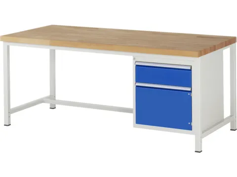 werkbank,HxBxD 840-1040x2000x900mm,beukblad,draagverm. 1250kg,4voeten