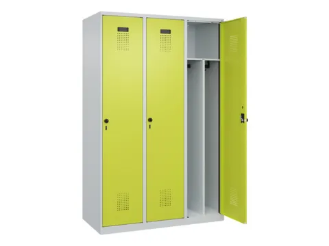 locker voor scheiding van kleding,HxBxD 1850x1200x500mm,3vak