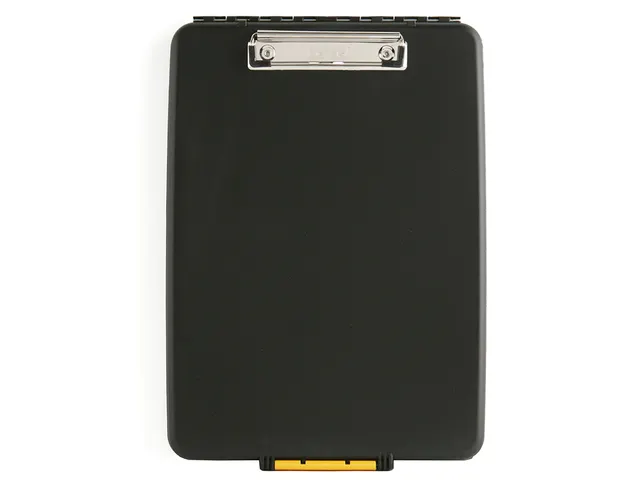 Klembord Seco A4 zwart met opbergvak. Slimline