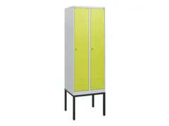 locker,HxBxD 1950x600x500mm,2vak,vak B 300mm,cil.-slot,voetonderstel