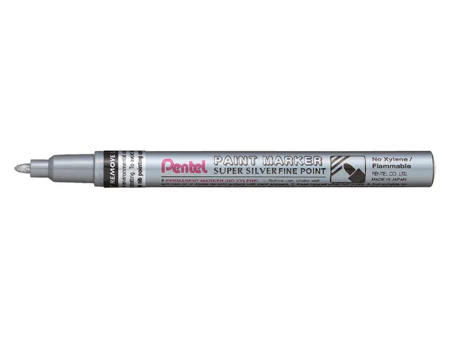 viltstift Pentel MSP10 ronde punt 1.5mm zilver