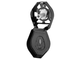 PlastiQline Toiletpapier jumborol dispenser mini kunststof zwart - 4