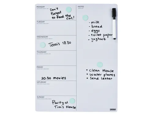 Magnetische planner Desq week 40x30cm magnetisch