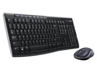 Logitech Draadloos Toetsenbord MK270 QWERTY US + Compacte muis Zwart - 1