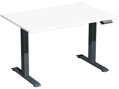 Elektrisch ihv bureau,HxBxD 630-1280x1200x800mm,blad wit
