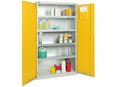 Milieukast Plaatstaal Grijs Geel Ventilatie 1800x1000x500mm