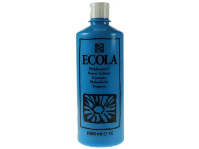 Plakkaatverf Ecola Flacon van 1000 ml Lichtblauw