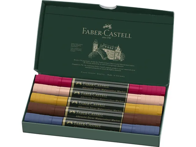 Aquarel marker Faber-Castell Albrecht Dürer, doos á 5 stuks Portrait