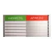 OUTLET Menoor In-Uit bord 30 namen Aluminium Aanwezig/Afwezig Groen/ro
