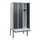 locker met bank,HxBxD 1950x900x815mm,3vak,vak B 300mm,draaigrendel