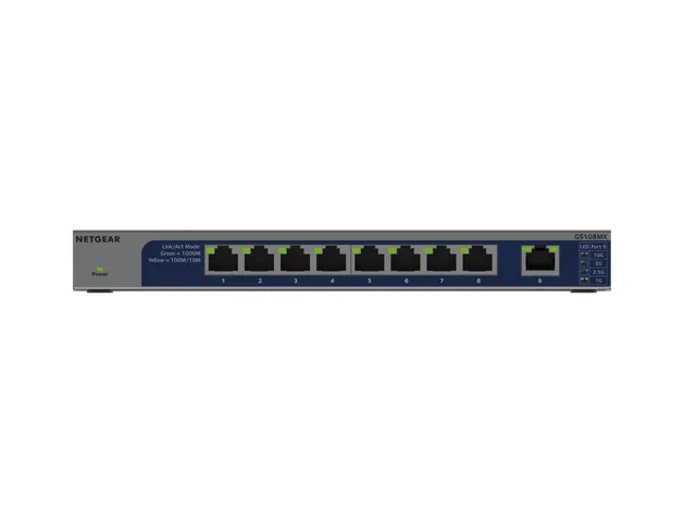 NETGEAR GS108MX-100EUS, Unmanaged, L2, Gigabit Ethernet (10/100/1000),