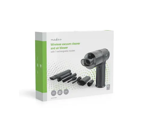 Handstofzuiger / luchtblazer Nedis 90W oplaadbaar zwart