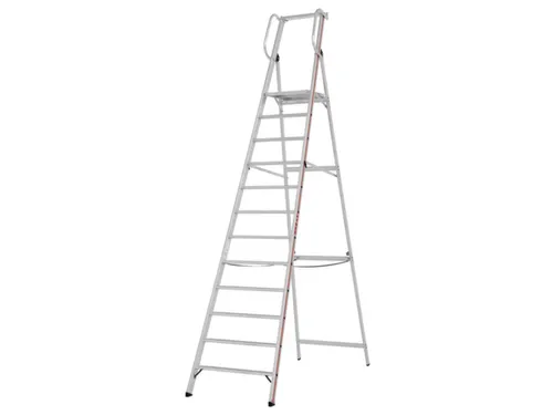 platformladder,bordes HxBxD 2800x440x400mm,12treden,aluminium