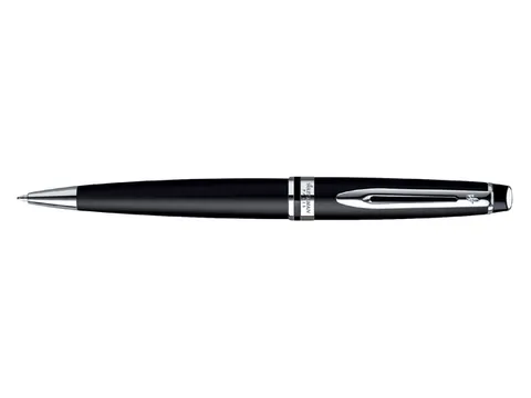 Balpen Waterman Expert Matt Black CT Medium Blauwe inkt