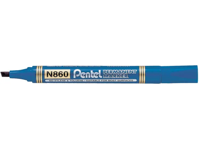 Pentel N860-C Permanent marker Beitelpunt 4,5mm Blauw