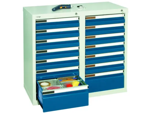 ladekast HxBxD 900x1000x500mm 14laden vergrendeling RAL7035 RAL5010