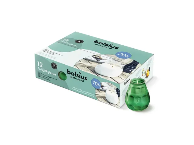 Bolsius Professional Twilight Metallic Groen Horeca kaars 12 stuks