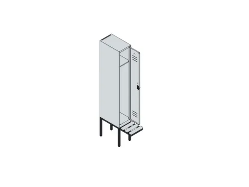 locker met bank,HxBxD 2120x300x815mm,1vak,vak B 300mm,cil.-slot