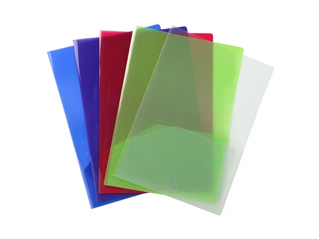 10 Tweezijdige Presentatiemappen Soepele Kaft Pp 20/100ste Assorti