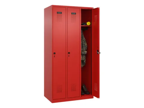 locker,HxBxD 1850x900x500mm,3vak,vak B 300mm,draaigrendel