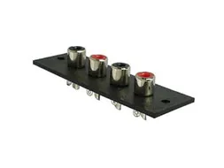 4P Amp Rca Plug - Vernikkeld