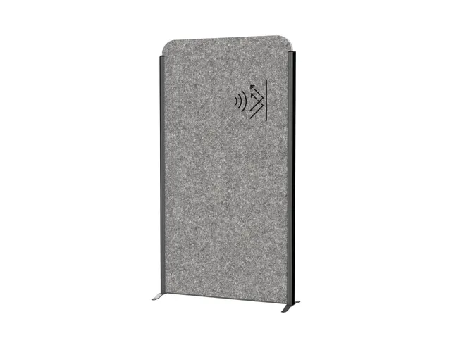 MAULcocoon Scheidingswand Akoestisch 100x180cm Grijs voet Antraciet