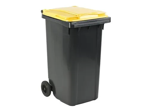 Mini-container 240 Liter Grijs Geel