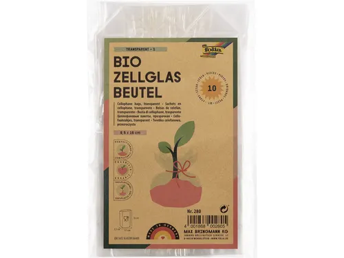 Cellofaanzak Folia 95x160mm 10 stuks transparant