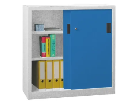 Schuifdeurkast Hxbxd 1000x1000x400mm 2 Oh Ral7035 Front Ral5012