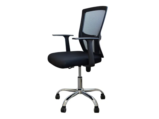 Bureaustoel Basic Classic Zwart Stof Netrug