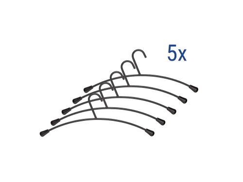 Kledinghanger MAUL metaal 460x190mm zwart 5 stuks