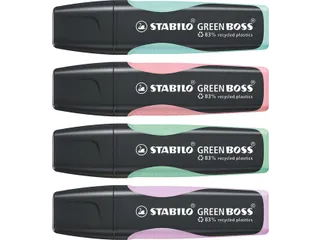 Markeerstift STABILO GREEN BOSS 6070/4 pastel assorti etui à 4 stuks - 2
