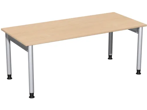 In hoogte verstelbaar bureau,HxBxD 680-800x1800x800mm,decor beuken