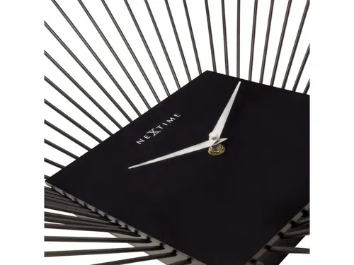 Wandklok Nextime 45x45x15 zwart metaal Vasco Square