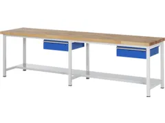 werkbank,HxBxD 840-1040x3000x700mm,beukblad,draagverm. 1250kg,4voeten