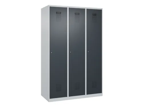 locker voor scheiding van kleding,HxBxD 1850x1200x500mm,3vak