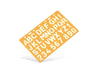 Sjabloon Standardgraph letters en cijfers 20mm - 2
