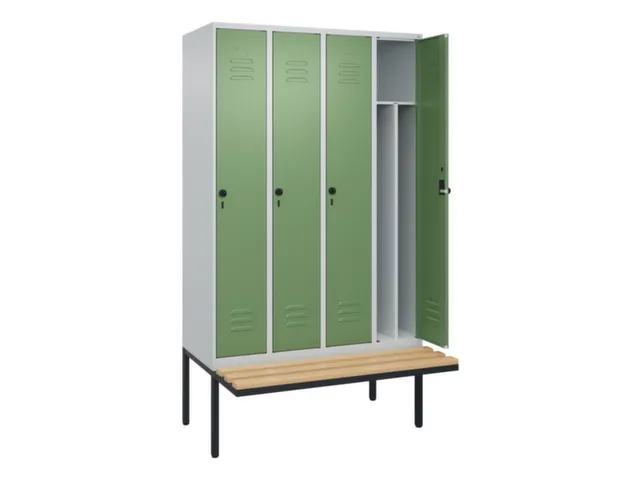 locker voor scheiding van kleding,HxBxD 2120x1200x815mm,4vak