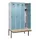 locker met bank,HxBxD 2120x1200x815mm,4vak,vak B 300mm,draaigrendel