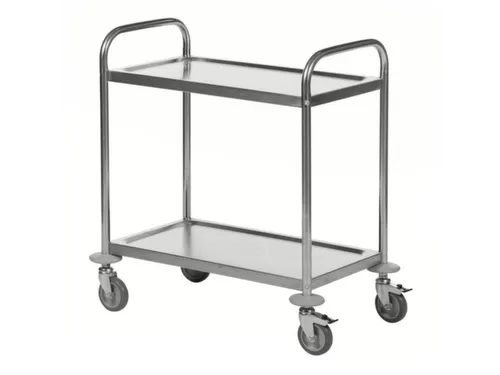 RVS etagewagen,draagverm. 100kg,2etage(s),laadvl. LxB 685x380mm
