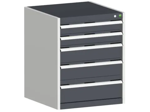 ladekast HxBxD 800x650x525mm 5laden romp RAL7035 front RAL7016