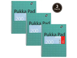 Collegeblok Pukka Pad Jotta A4 lijn 4-gaats 200 pagina's 80gr groen - 8