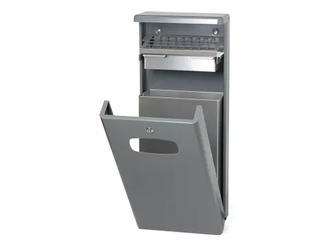 Buitenafvalbak Met Afdak 32 Liter Grijs