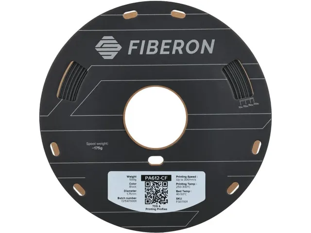 PA612-CF15 1,75mm zwart 0,5kg Fiberon 3D Filament