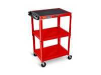 bijzetwagen HxBxD 610-1060x610x460mm rood 3niveaus m. rand