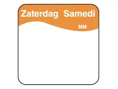 Daymark Label Dagetiket Oplosbaar Zaterdag 25mm Rol 500st